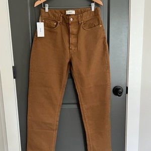 NWT Women's Buck Mason Ridge Twill Rider Pant in Tobacco size 30 - Sold Out!